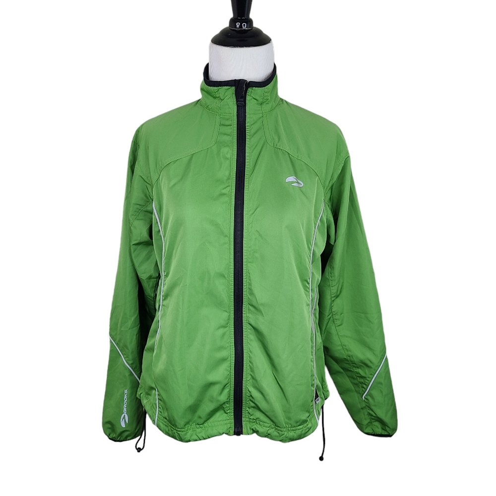 Brooks green lightweight active running jacket women's small